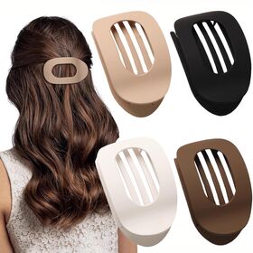 Large Curved Matte Arc No Crease French Women Hair Claw Clips