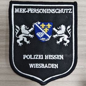 Patch Bordir Kualitas Premium dengan Tepi Merrow Berkelanjutan dan Desain 3D, Lencana OEKO-TEX Polizei Hessen
