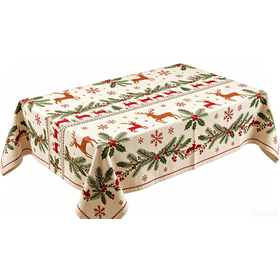 Hot Selling Christmas Printed Tablecloth - Festive Holiday Table Cover for Xmas Party & Home Decor
