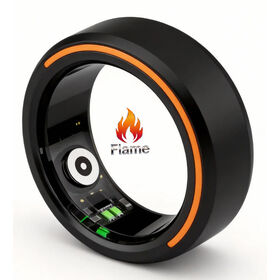 Flame Ceramic Material Couple Smart Ring 5ATM Waterproof Fitness Tracker for Men Women Health App Control Android AI Smart Ring