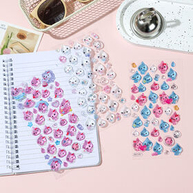 Custom PVC Crystal 3D Waterproof Stickers Crystal Children's Sticker Handmade Decorative Puzzle Bonus Sticker