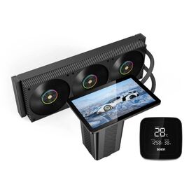 Soeyi High-End Liquid Cooler Dual Screen Magnetic Levitation Fan 300W TDP Gaming OEM Intel AMD Compatible Cooling for I9/R9