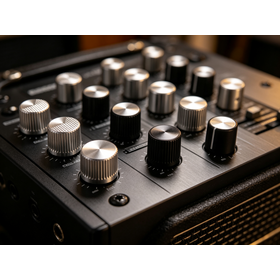 OEM CNC Machined Aluminum Knurled Encoder Knob Anodized Audio Guitar Mechanical Keyboard Volume Control Knobs 6mm 1/4 Shaft