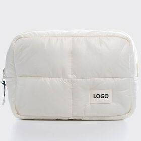 Custom Soft Quality Polyester Fashion Zipper Lightweight Cosmetic Pouch Makeup Bag for Travel