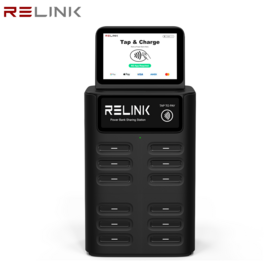 12 Slot Smart Power Bank Sharing Kiosk with 40W Fast Charging LED Display Portable for Public Charging Station Rental
