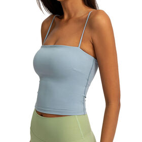 Manufacturer Women Tank Top Underwear Female Strappy Crop Tops Sexy Lingerie Intimates Gym Camisole with Removable