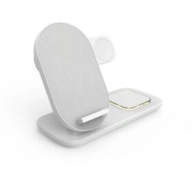 Manufacturer custom desktop wireless charging earbuds smart watch mobile phone 15w portable 3 in 1 wireless charger stand