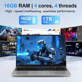 High Performance Thin Business Laptop Built-in Stereo Mic Remote Work Freelancer Travel PC