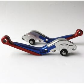 OEM CNC Machined Anodized Motorcycle Control Hardware, Adjustable Folding Brake Clutch Lever, Anti-Slip Handlebar Grip Set
