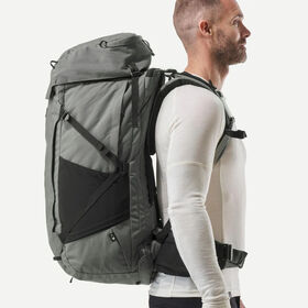 70+6L Men's Travel Backpack with Easyfit Auto-Adjust Suitcase Opening, Detachable Daypack, Padlockable Zip, Rain Cover