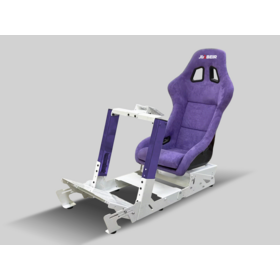 JBR1012S Racing Simulator Cockpit Rig with Bucket Seat Foldable Steel Frame, Fits DD Wheel Base & Shifter