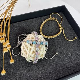Bracelets de tennis en plaqué or rose Moissanite Zircon femmes