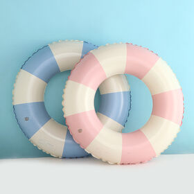 Factory price Two tone printed inflatable swim ring portable PVC swimming pool floating ring adult water floating, pool float