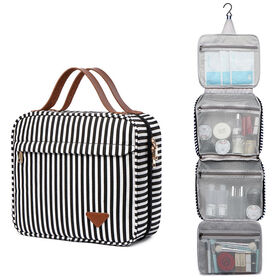 Large Capacity Hanging Toiletry Bag Waterproof Travel Cosmetic Organizer with Hook Waterproof Canvas Makeup Bag