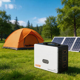 Energy storage recharging pure sine wave outdoor home backup solar battery generator lifepo4 300w portable power station