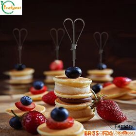 FSC Certified Biodegradable Bamboo Heart Cocktail Skewers Durable for Party and Wedding China Factory