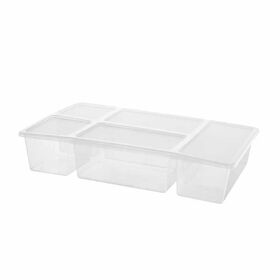 Household Food Grade Plastic Fridge Storage Box with Divider