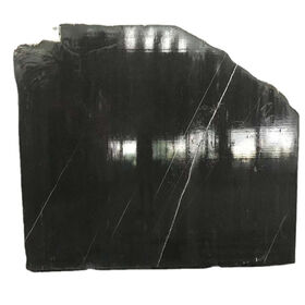 White vein black marble tombstone memorial stone slab