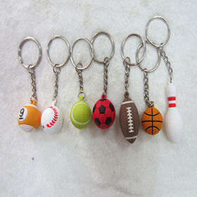 OEM colorful miniature spherical souvenir metal keychains