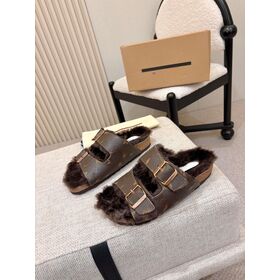 Birken Men's plush slippers Designer Leather Suede Buckled Branded Slide Original Quality Factory Price