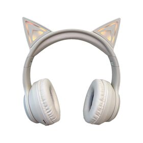 Good Price Cat Ears Headphones with Led Lights RGB Headset Customized Logo Foldable 6.0 Bluetooth Headphones Stereo Headphone