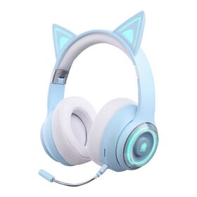 OEM Gaming Headphone with Detachable Mic 40mm Driver Stereo Sound RGB Headset Bluetooth 6.0 Cat Ear Headphones