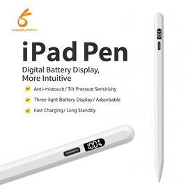 LED Display Stylus Active Capacitive Pencil Plam Rejection Tilt Sensitivity Strong Magnetic Adsorption POM Tip 130mah Battery