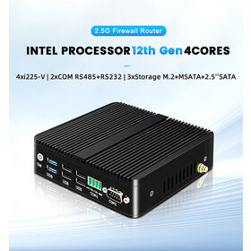 Factory Price TOP Mini Pc Pentium J6426 4x RJ45 2.5G LAN 2x RS232 COM HD+DP Dual Displays 6x USB DDR4 Low Power Mini Computer
