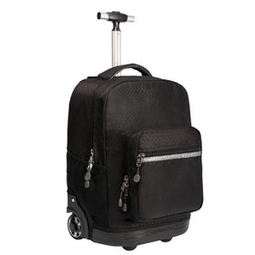 18 Inches Wheeled Rolling Waterproof Polyester Backpack for Business Laptop Travel Trolley Bag School Use
