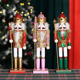 Wholesale Wooden Christmas Decoration Customizable 12 Inches Solider Nutcracker Bullet Gift for Christmas Gift