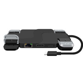USB C HUB ,TYPE C to HDMI Adapter usb 3.0 Hub +RJ45 LAN Adapter Mobile Charger with clip holder