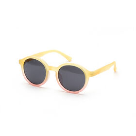 Lunettes de Soleil Polarisées pour Enfants avec Protection UV, Monture Ronde Complète en Silicone