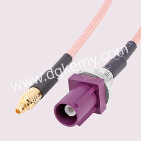 Fakra Code D to MMCX RG316, Fakra SMB Male Front Panel Mount Thread Waterproof Claret Violet to MMCX Plug RG316 RF Manufacturer