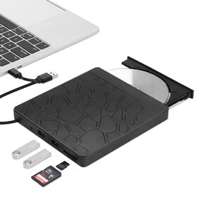WUDOUMI CD DVD Drive Comno, CD Drive with HUB Card reader