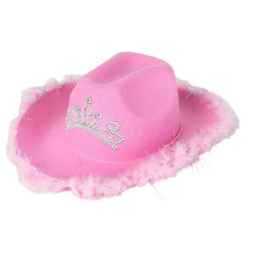 OEM light Up Cowboy Hat LED Cowgirl Hat with Feathers for Women