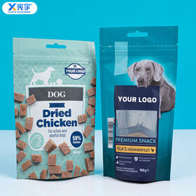 Custom Logo Aluminum Foil Zipper Bag Reusable Food Grade Plastic Storage Mylar Stand Up Bag Pouch for Pet Food Feed Fish Bait