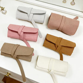 Portable Travel Jewelry Roll Storage Bag, Ideal for Earrings, Bracelets and Necklaces