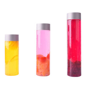Cold-brew Tea & Yogurt Screw Cap PET Disposable Cylindrical Juice Plastic Bottle Creative Beverage Takeout Packaging