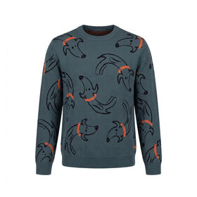 OEM Boys' Causel Long Sleeve Cartoon Jacquard Crew-neck Knit Sweater Pullover for Daily