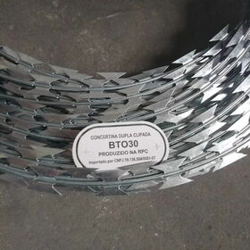 SS/ OR Q195/Alambre De Pua Razor Wire Iron Barbed Wire Coil for Protection Shipped to Brazil/270G ZINC