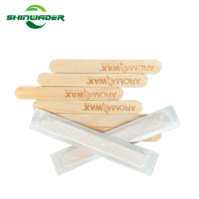 Factory OEM Eco-Friendly Disposable Wooden Tongue Depressor Hot Wax Depressor 6 Inches for Hair Removal