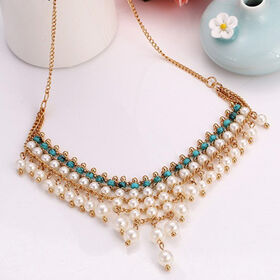 elegant decorative beaded fashion necklace