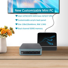 Mini-PC Intel Core i5 1340P für Win11/10, unterstützt DDR5 64GB RAM, M.2 NVME SSD und integrierte Grafik für Gaming