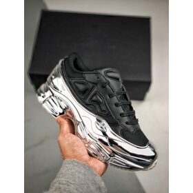 Silver Metallic Raf Simons Ozweego Black Simons Core Black Silver Shoes Men's Designer Sneakers