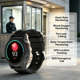 L23 GPS 4G LTE SOS Alert Smartwatch Support Own Launcher, Android 9.0 System, API Integration for Worker Safety Care Watch