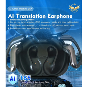 Wholesales ODM Simultaneous Interpretation AI Translation Earphone Earbud Headset Machine for 165 languages in voice and text