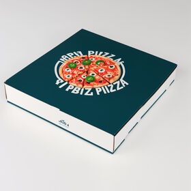 Kotak bergelombang warna untuk kemasan makanan pizza