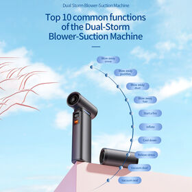 Wholesale Cooling fans Brushless Motor Handheld Turbo Blower Dual Purpose Vacuum Cleaner 100 Speed Rechargeable Fan 4000mAh Fan...