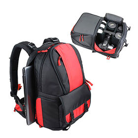 Waterproof multi compartment camera laptop backpack bag