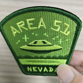 Manufacturer, Premium Quality No Fade, Custom Patches, Embroidery Patches, Unique Perfect Badge Souvenir Are 51 Nevada UFO